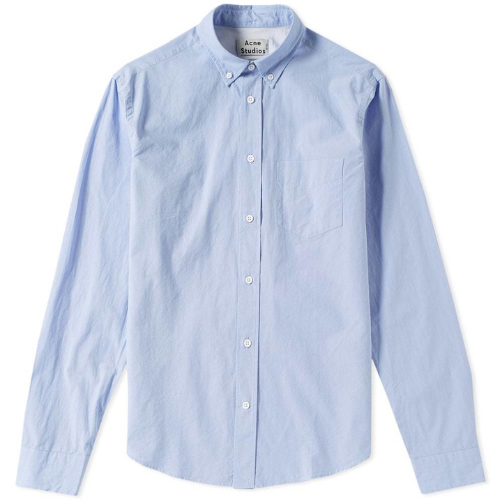 Photo: Acne Studios Isherwood Poplin Shirt Blue