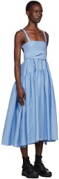 Cecilie Bahnsen Blue Johanna Mid-Length Dress