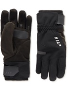MAAP - Apex Deep Logo-Print Shell and Fleece Cycling Gloves - Black