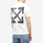 Off-White Men's Spray Arrow Slim T-Shirt in White/White