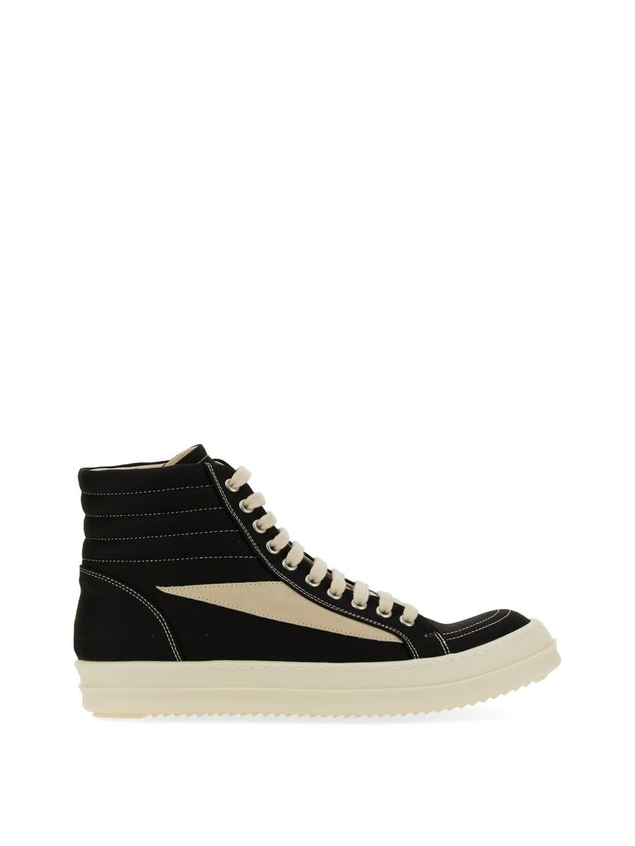 Rick Owens Drkshdw Black Jumbo Lace Abstract High Sneakers Rick Owens Drkshdw Black Jumbo Lace Abstract High Sneakers