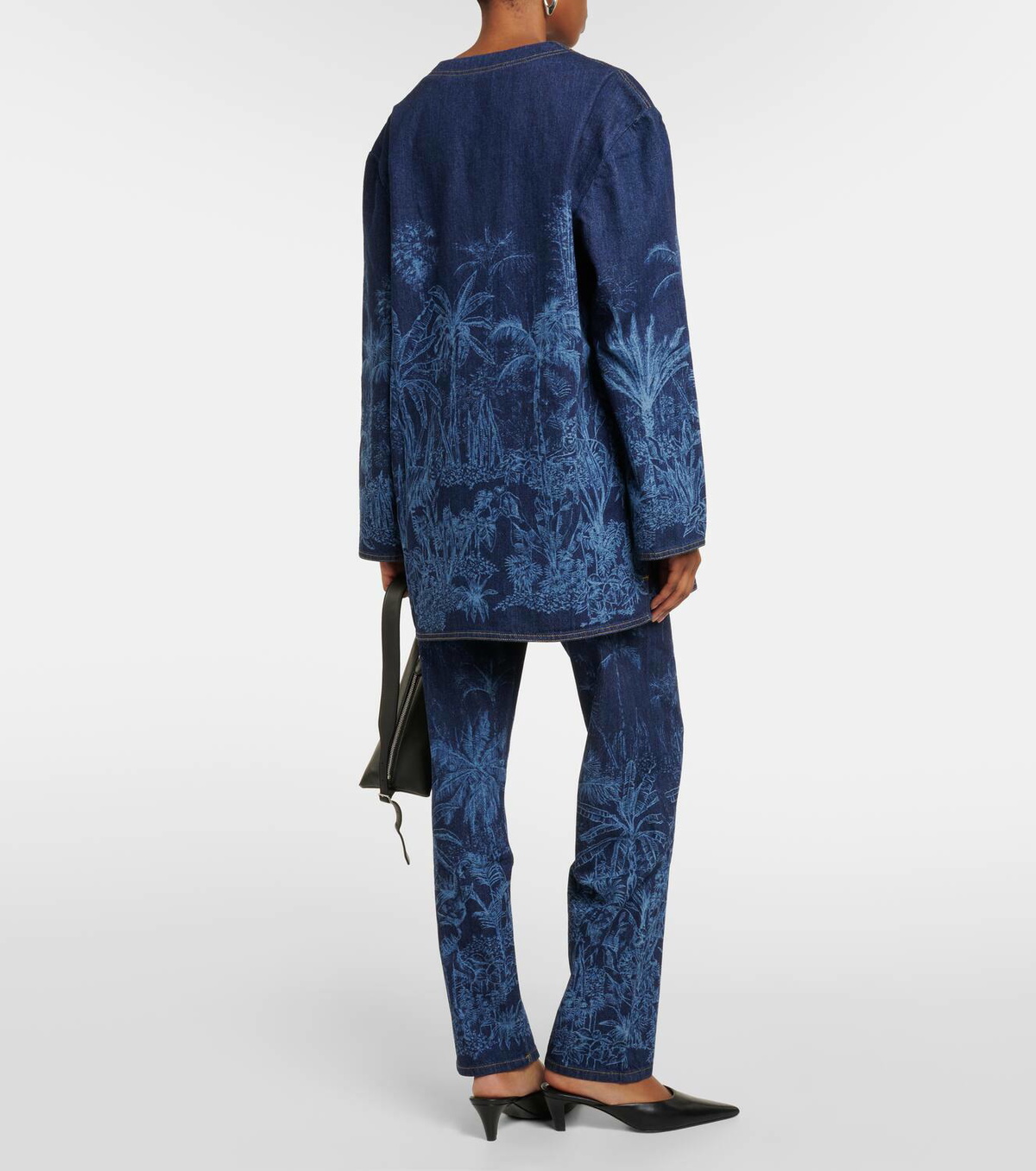 Alanui Jungle printed denim top