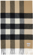 Burberry Beige Check Cashmere Scarf