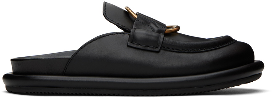 Moncler Black Bell Mules