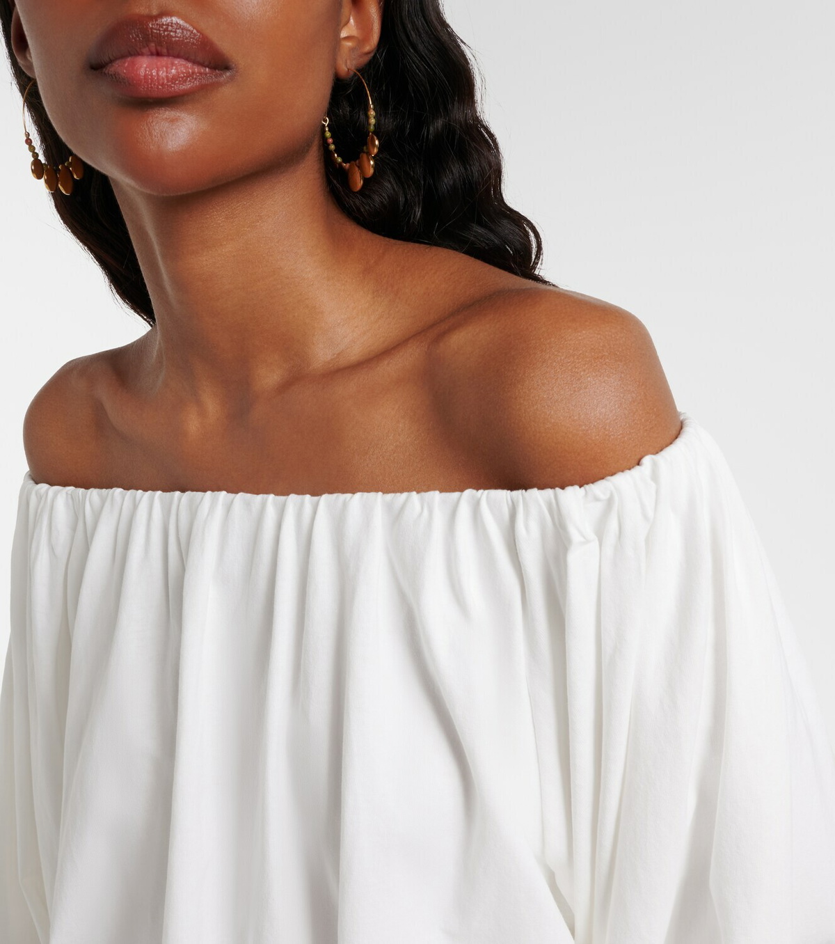 Dorothee Schumacher Soft Volume cotton poplin off-shoulder top