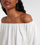 Dorothee Schumacher Soft Volume cotton poplin off-shoulder top