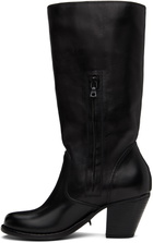 visvim Black Rosebud Tall Boots