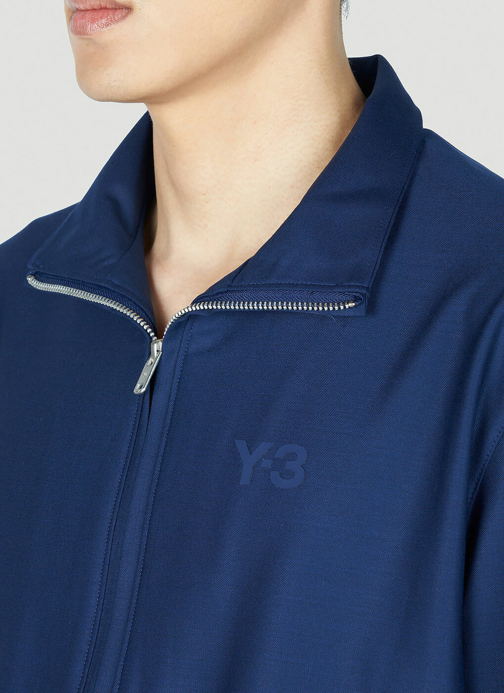 Y-3 - Logo Print Track Jacket in Navy Y-3