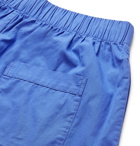TEKLA - Organic Cotton-Poplin Pyjama Shorts - Blue