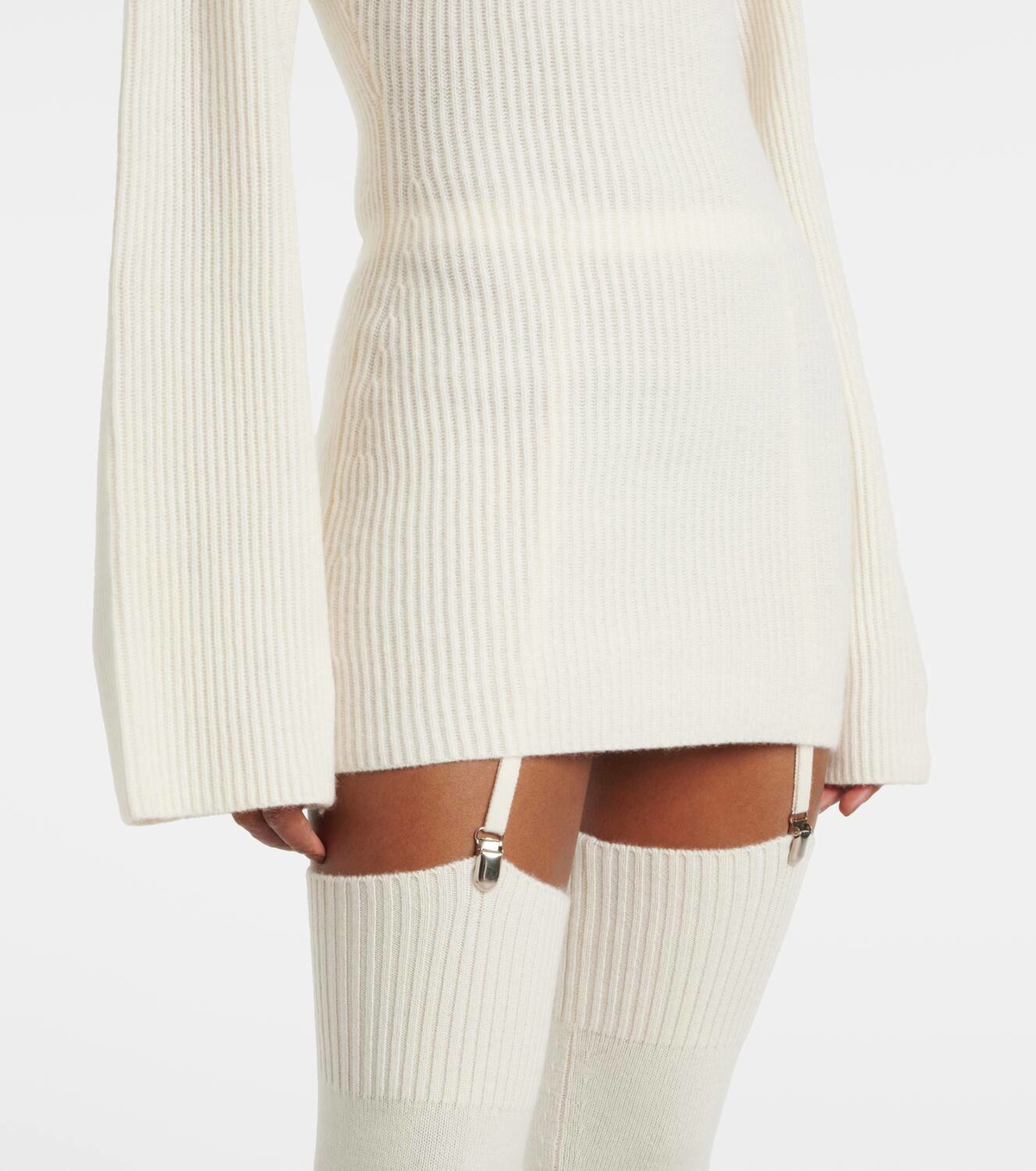 Aya Muse Cursa cashmere sweater dress and socks