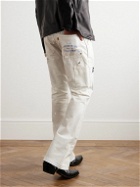 Gallery Dept. - Carpenter Straight-Leg Distressed Paint-Splattered Jeans - Neutrals