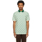 Gucci Off-White and Green GG Polo