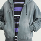 BEAMS Men's Fade Rivet Zip Hoodie in Fade Grey