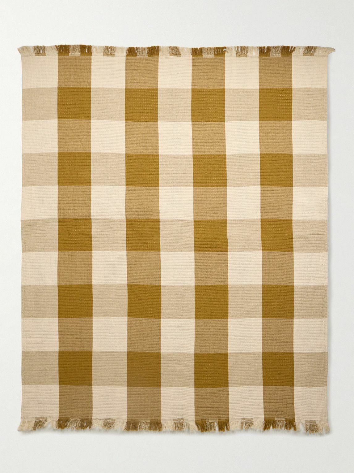 Pendleton - Fringed Quilted Checked Cotton Throw