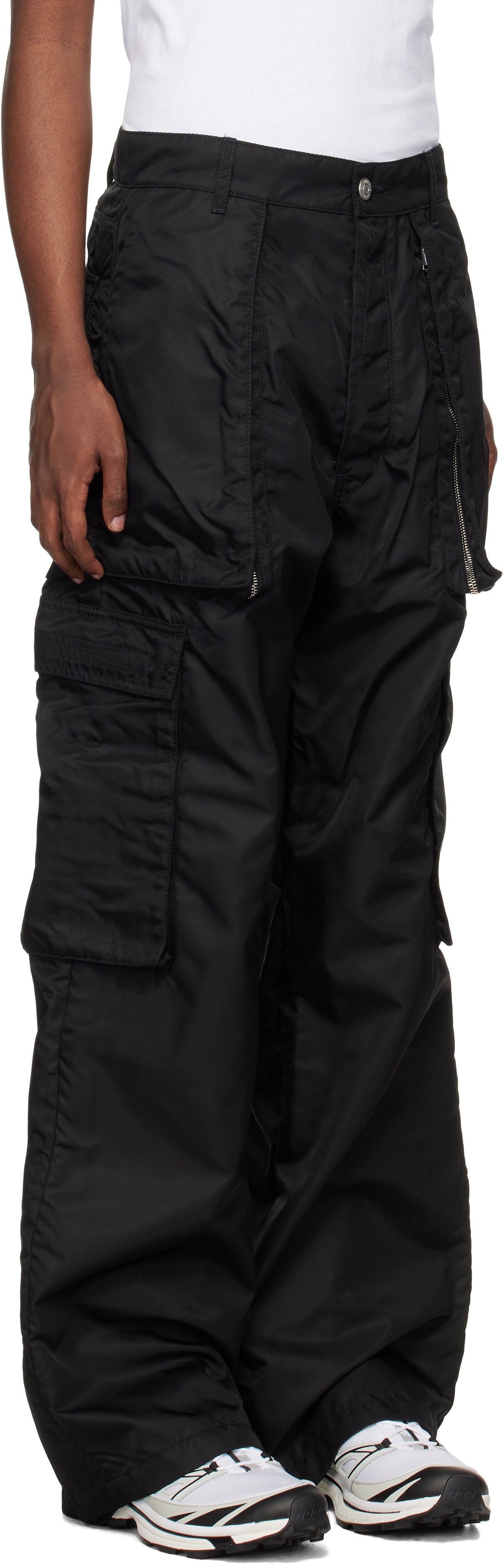 B1ARCHIVE Black Wide Leg Cargo Pants