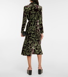 Dries Van Noten - Printed velvet midi skirt