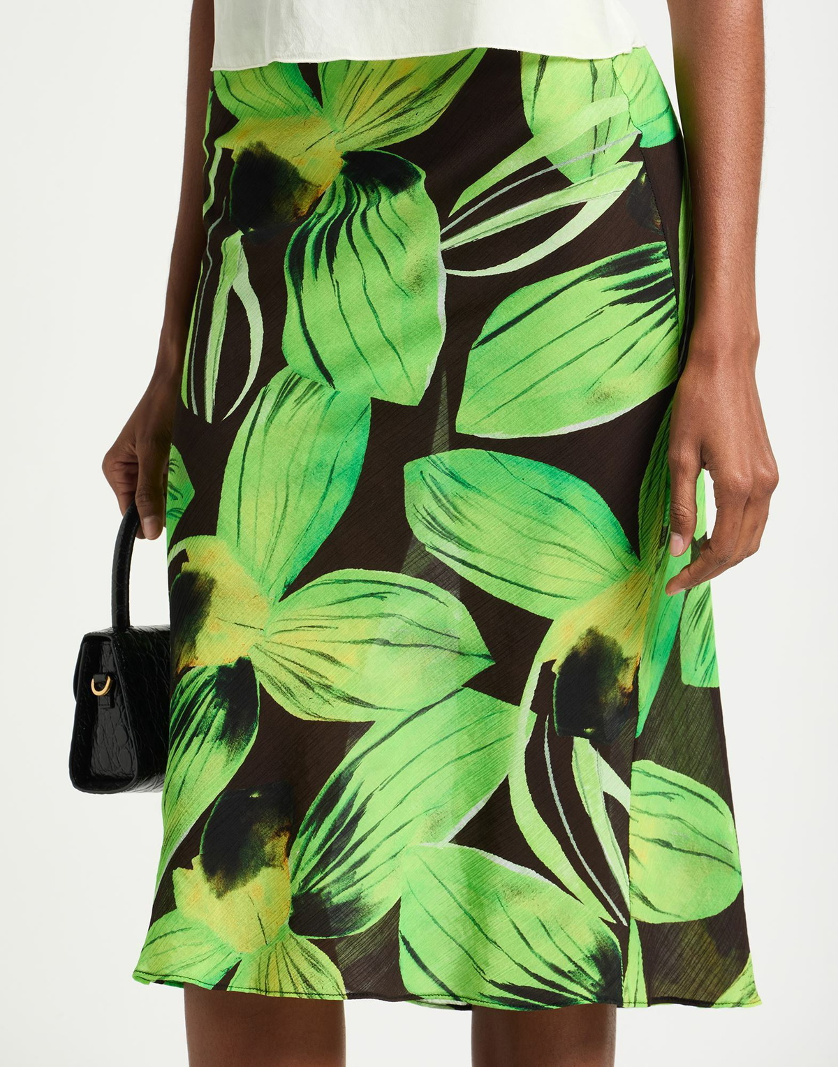 Louisa Ballou Womens Midi skirt in Green