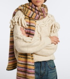 Isabel Marant Mouna striped mohair and wool-blend scarf
