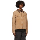 Stussy Tan Canvas Washed Work Shirt Jacket