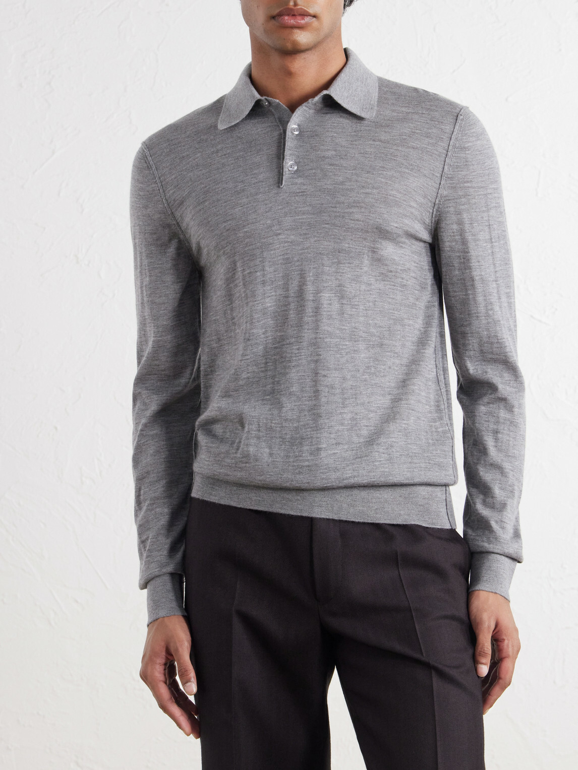 Dolce&Gabbana - Cashmere Polo Sweater - Gray