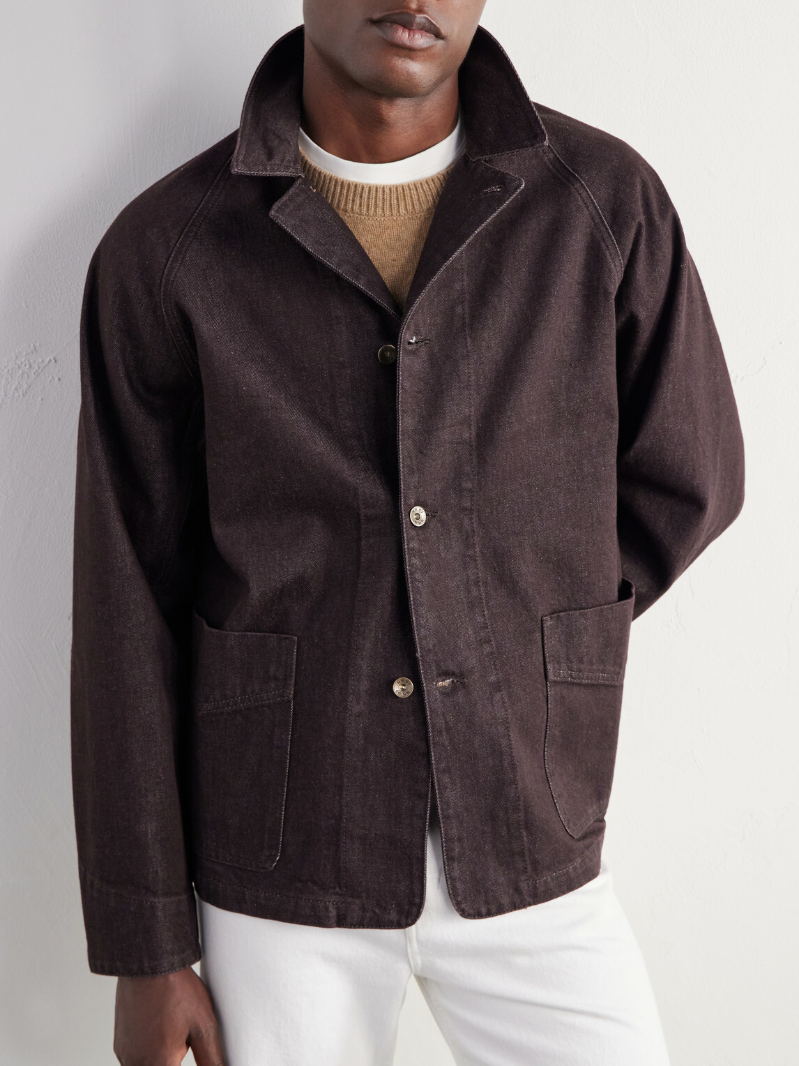 NN07 - Aiko Organic Denim Blouson Jacket - Brown