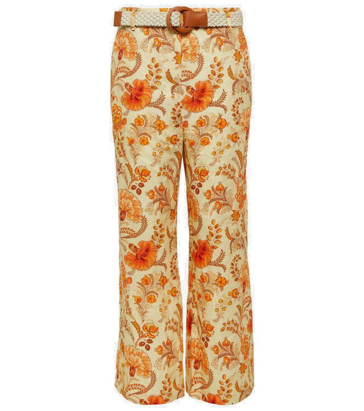 Photo: Zimmermann Junie cropped linen flared pants