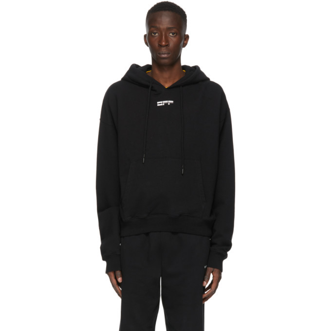 off-white パーカー オフホワイトマスクドフェイス HOODIEブラック Off-White Black Masked Face Hoodie Off-White