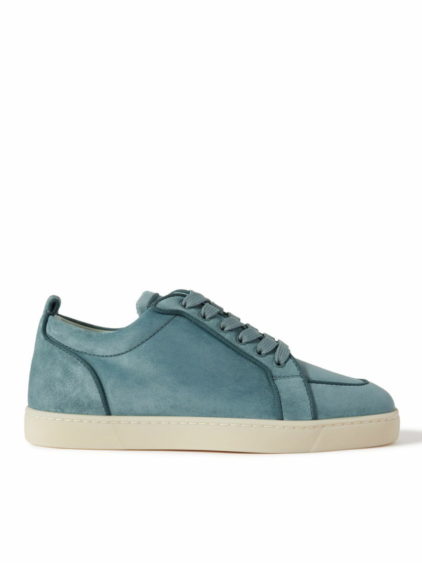 Photo: Christian Louboutin - Rantulow Suede Sneakers - Blue
