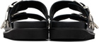 Toga Virilis Black Buckle Sandals