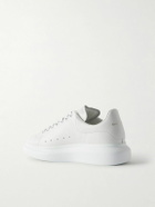 McQueen - Exaggerated-Sole Leather Sneakers - White