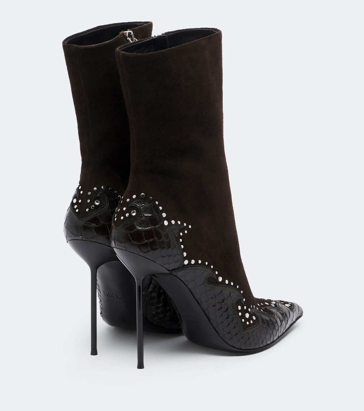 Paris Texas Lidia Queen of Hearts leather ankle boots
