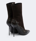 Paris Texas Lidia Queen of Hearts leather ankle boots