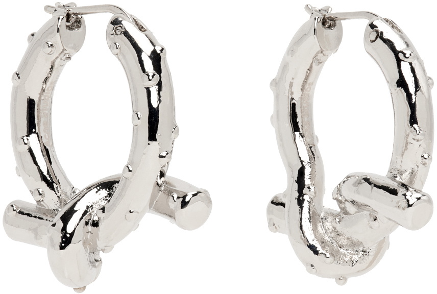 【Acne Studios】Crystal Hoop ピアス Acne Studios - Crystal hoop earrings - Silver