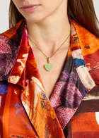 Crystal Haze Jelly Heart 18kt Gold-plated Necklace - Green - One Size