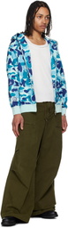 BAPE Blue ABC Camo Shark Full Zip Hoodie