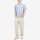 Polo Ralph Lauren Men's Stripe Vacation Shirt in White Blue