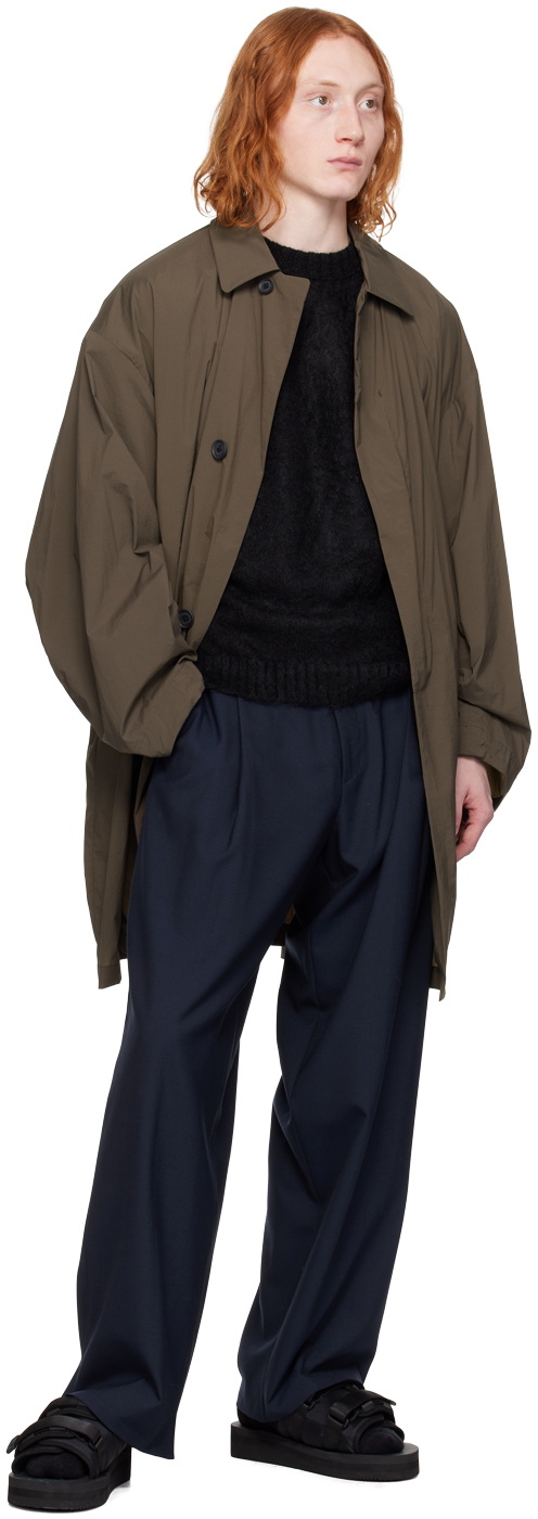 kolor Navy Pleated Trousers