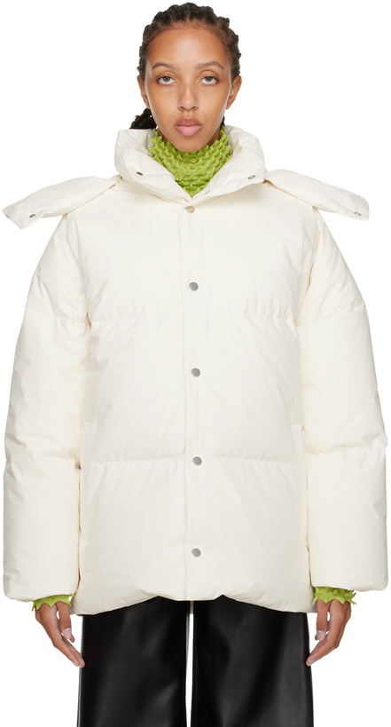 Photo: Bottega Veneta Off-White Puffer Down Jacket