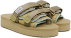 SUICOKE Taupe & Blue MOTO-PO Sandals