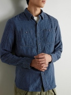 RRL - Harvest Checked Cotton Shirt - Blue