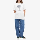 Sporty & Rich Men's Running Man T-Shirt in White/Navy