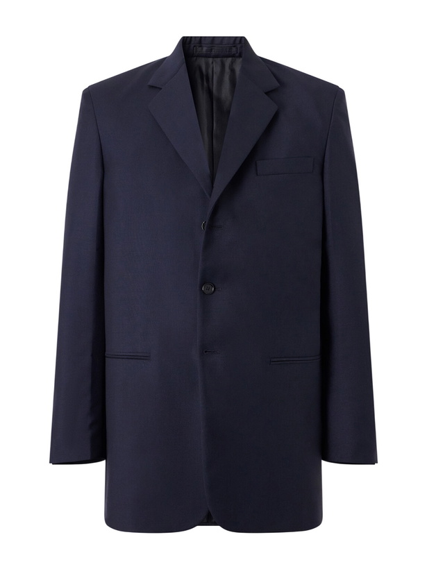 Photo: Jil Sander - Wool and Mohair-Blend Grain De Poudre Blazer - Blue