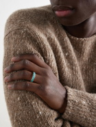 Peyote Bird - Infinity Sterling Silver and Turquoise Ring - Blue