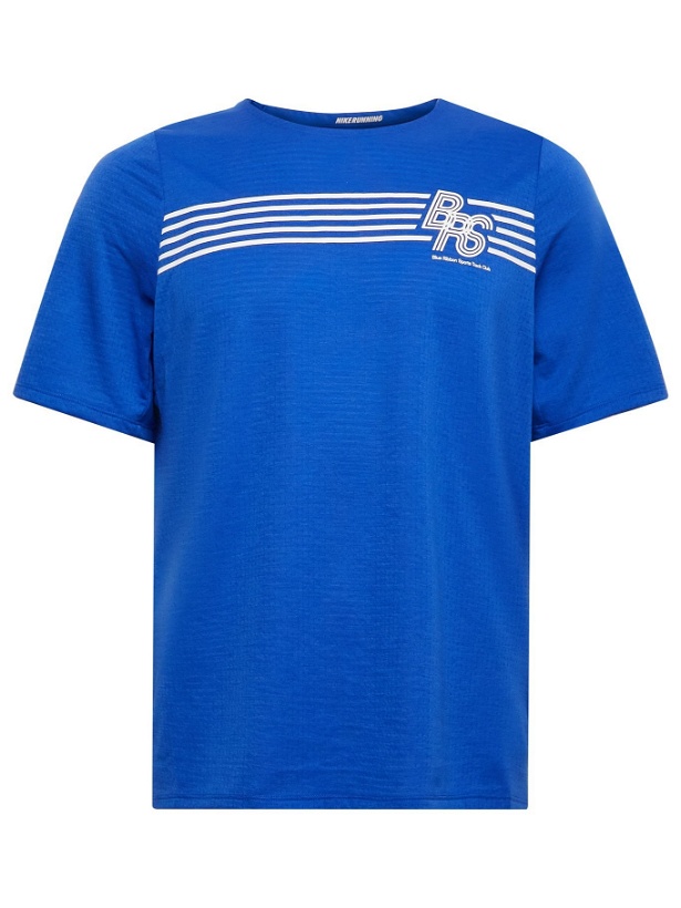 Photo: NIKE RUNNING - Rise 365 BRS Printed Perforated Dri-FIT T-Shirt - Blue