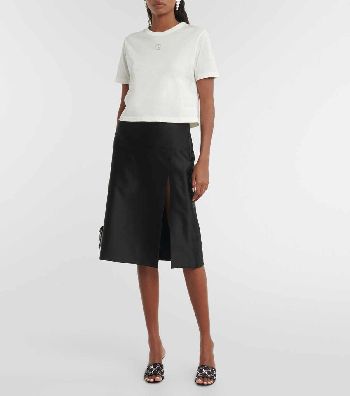 Gucci Cotton jersey cropped T-shirt Gucci