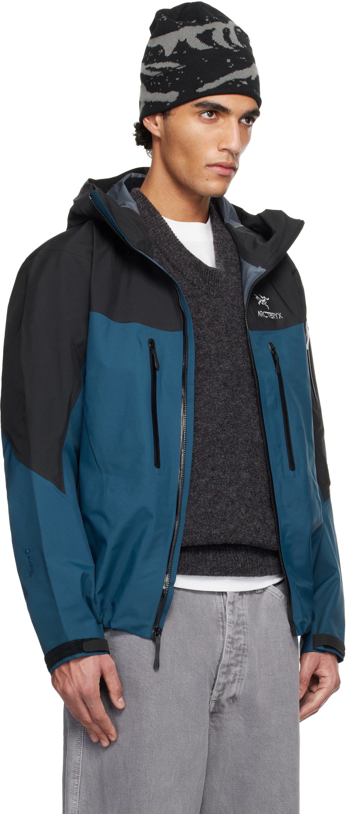 Arc'teryx Black & Navy Alpha SV Jacket