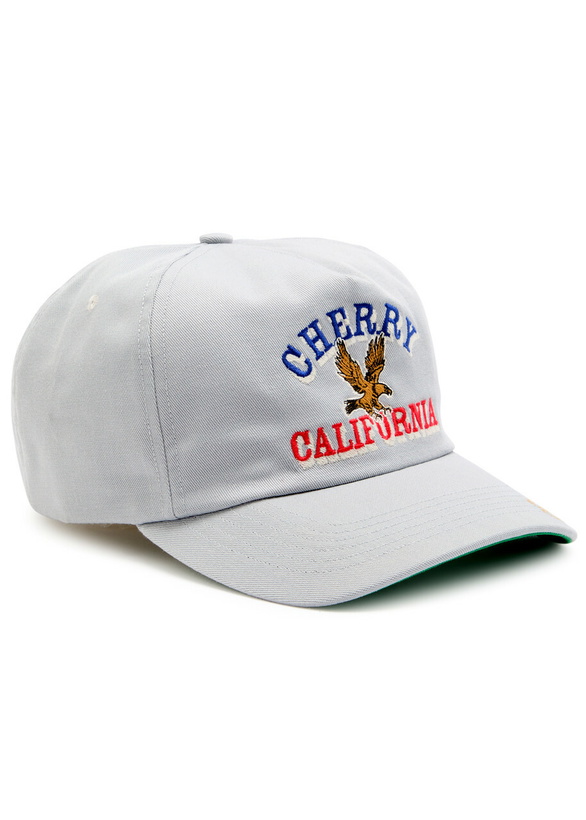Photo: Cherry Los Angeles Speed Series Embroidered Cotton cap - Grey - One Size