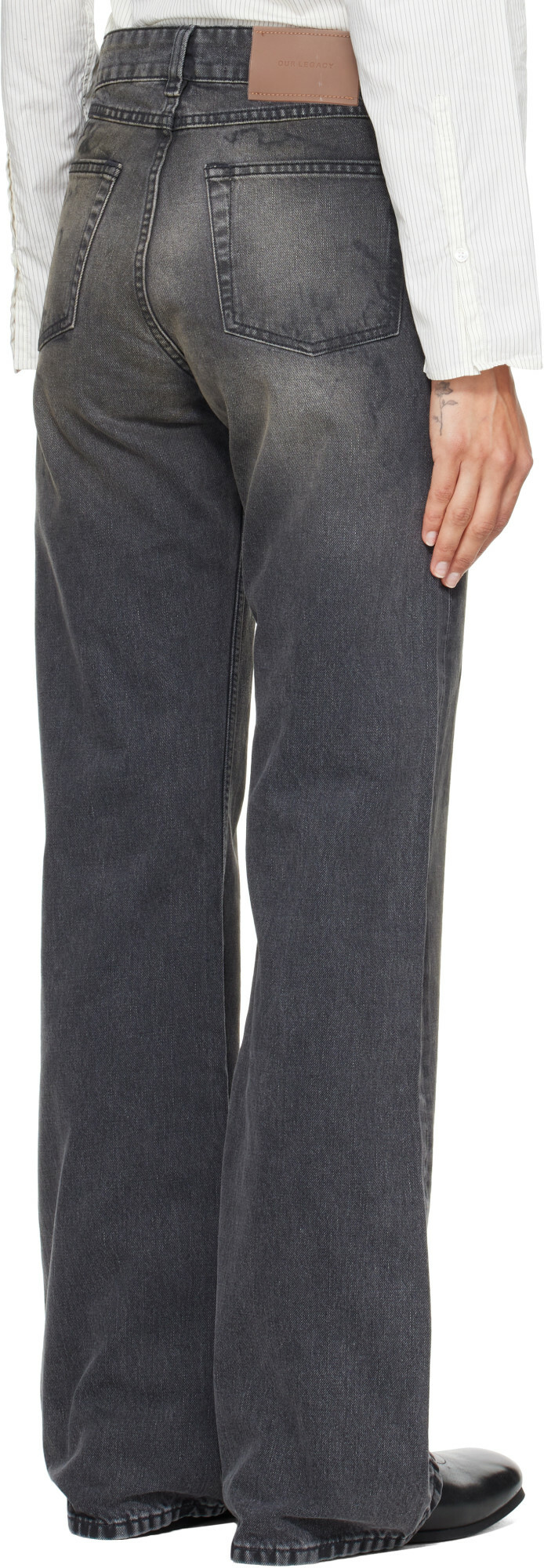 OUR LEGACY Black Boot Cut Jeans