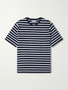 Mr P. - Striped Cotton Terry T-shirt - Blue