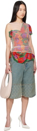 Marine Serre Multicolor Regenerated Silk Scarves Layer Top